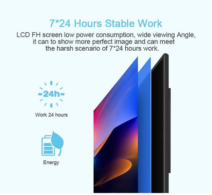 Indoor 4k Square LCD Display Screen Touchscreen Advertising Player 22 Inch