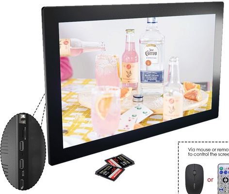 Wifi Electronic Workplace Digital Signage Touch Screen 21.5Inch